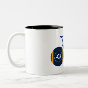 Tasse 2 Couleurs Drapeau du Mississippi à vélo