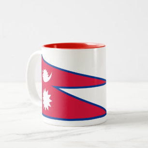 Tasse 2 Couleurs Drapeau du Népal