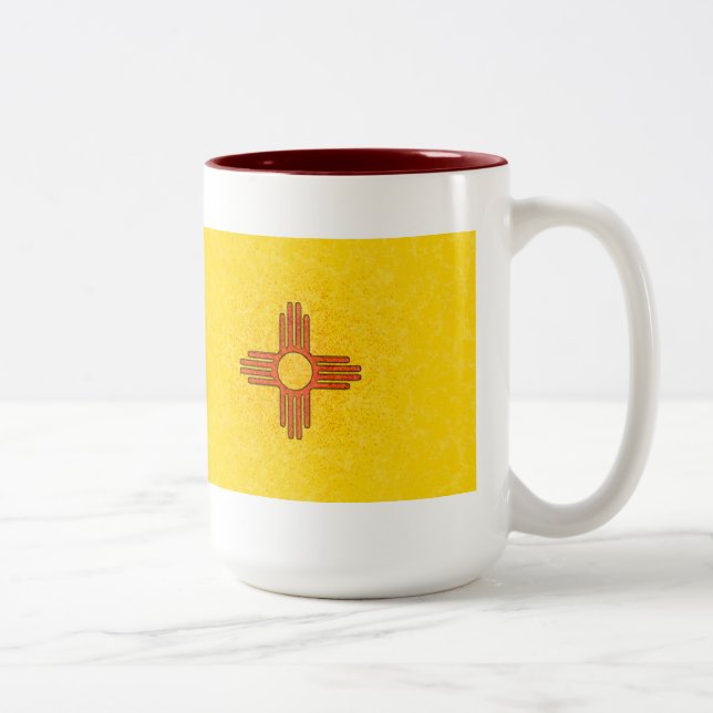 TASSE 2 COULEURS DRAPEAU DU NOUVEAU MEXIQUE (Droit)