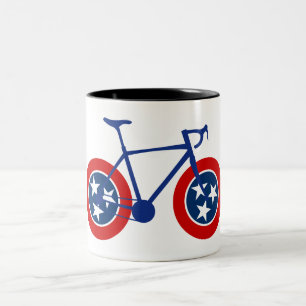 Tasse 2 Couleurs Drapeau du Tennessee à vélo