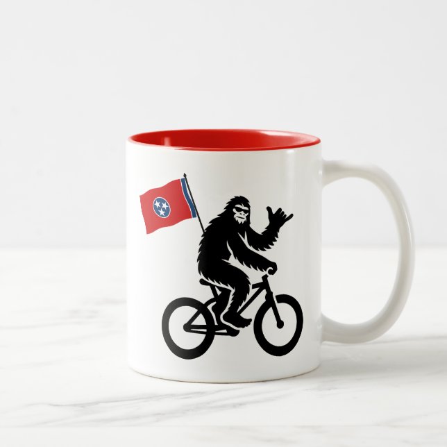 Tasse 2 Couleurs Drapeau du Tennessee de Bigfoot Cycling (Droit)