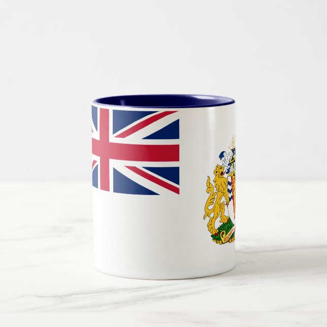 Tasse 2 Couleurs Drapeau du territoire antarctique britannique (Centre)