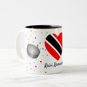 Tasse 2 Couleurs Drapeau et Steelpan (Votre nom)