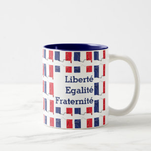 Tasse 2 Couleurs DRAPEAU FRANÇAIS Patriotique Liberté Egalité Frate
