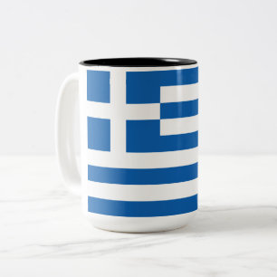 Tasse 2 Couleurs Drapeau grec (Grèce)