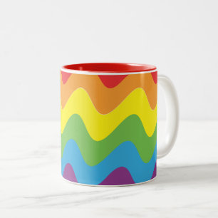 Tasse 2 Couleurs Drapeau LGBT dans la vague