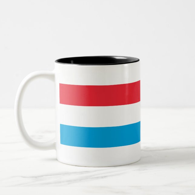 Tasse 2 Couleurs Drapeau Luxembourg (Gauche)