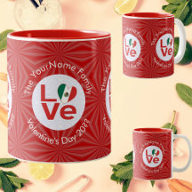 Drapeau mexicain Red LOVE
