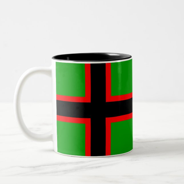 Tasse 2 Couleurs Drapeau national de Karelia (Gauche)