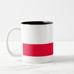 Tasse 2 Couleurs Drapeau national de Pologne - Rzeczpospolita Polsk