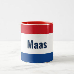 Tasse 2 Couleurs Drapeau néerlandais personnalisé