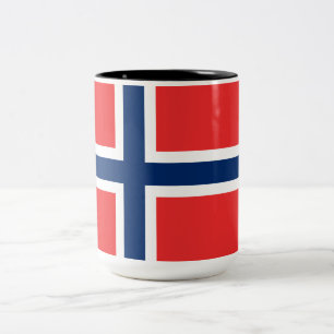 Tasse 2 Couleurs Drapeau norvégien (Norvège)