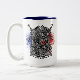Tasse 2 Couleurs Drapeau Odin ravens épées Viking Mythologie