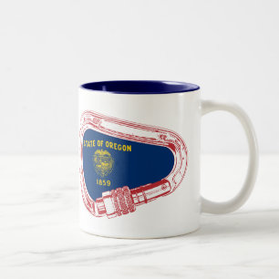 Tasse 2 Couleurs Drapeau Oregon Escalade carabiner