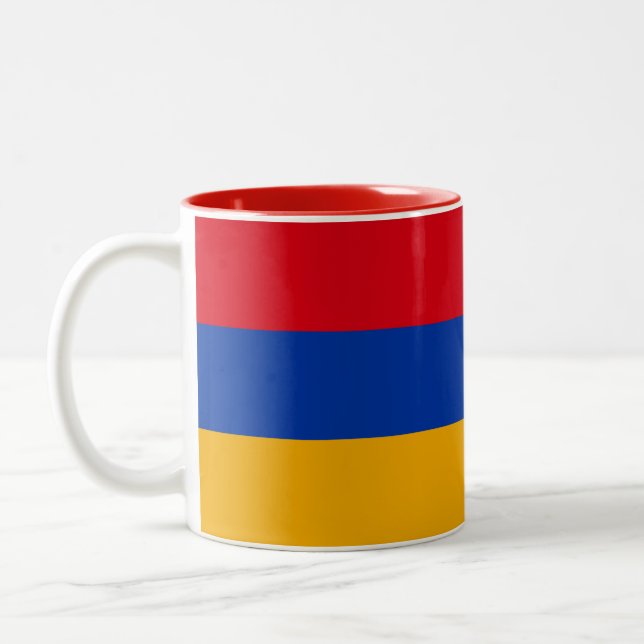 Tasse 2 Couleurs Drapeau patriotique arménien (Gauche)