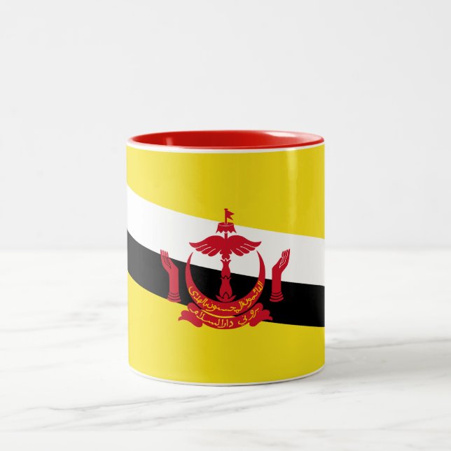 Tasse 2 Couleurs Drapeau patriotique de Brunei (Centre)