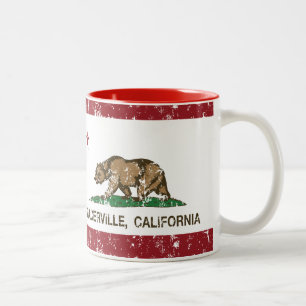 Tasse 2 Couleurs Drapeau Placerville de République de la Californi