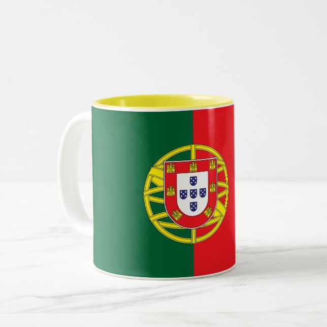 Tasse 2 Couleurs Drapeau Portugal (Devant gauche)