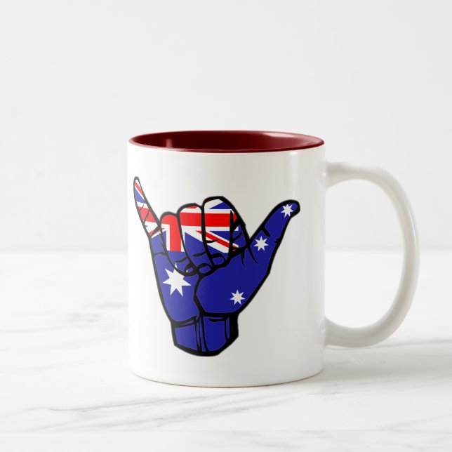 Tasse 2 Couleurs Drapeau Shaka Australie (Droit)