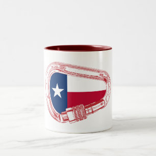 Tasse 2 Couleurs Drapeau Texas Escalade carabiner