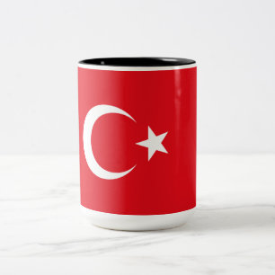 Tasse 2 Couleurs Drapeau turc (Turquie)