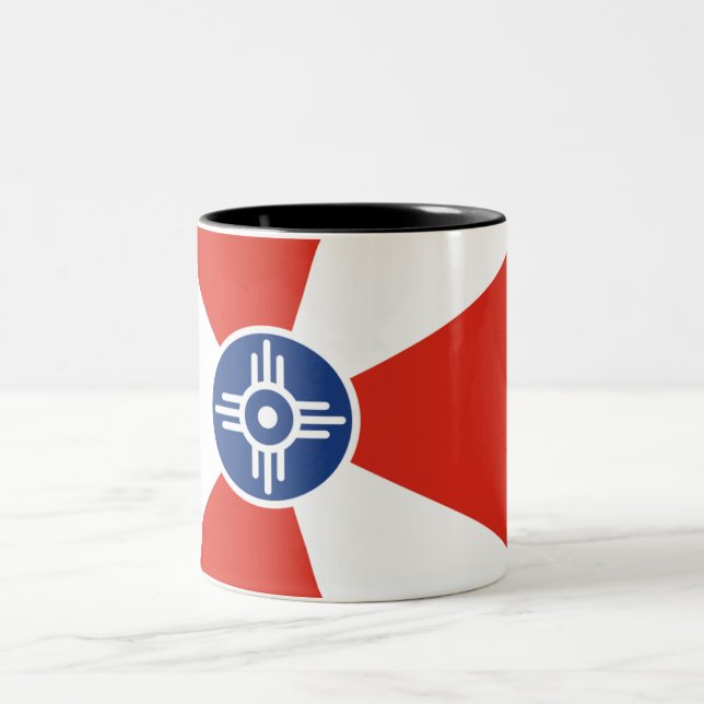 Tasse 2 Couleurs Drapeau urbain de Wichita (Centre)