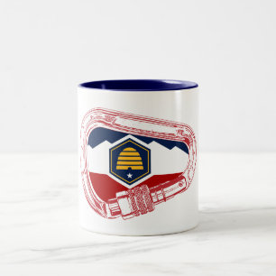 Tasse 2 Couleurs Drapeau Utah Escalade carabiner