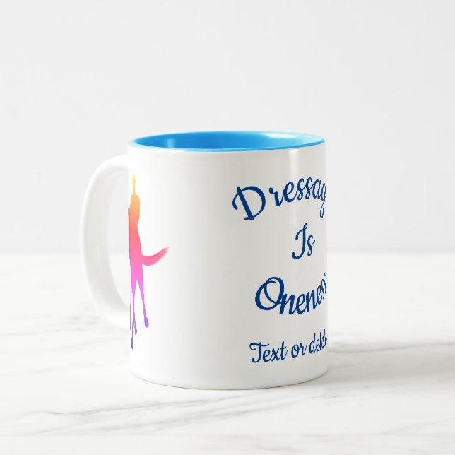 Tasse 2 Couleurs Dressage Est Une Seule Couleur Silhouette Personna (Devant gauche)