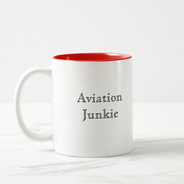 Tasse 2 Couleurs Drogué d'aviation (Gauche)