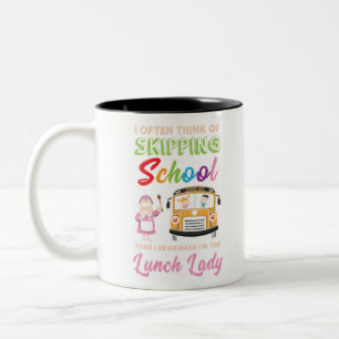 Tasse 2 Couleurs Drôle à l'école Lunch Lady Cadeau