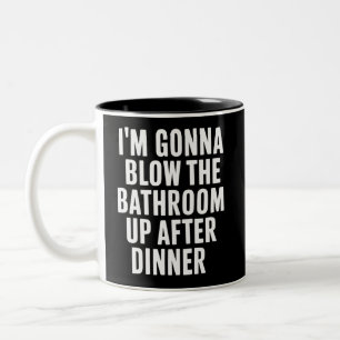 Tasse 2 Couleurs Drôle Blague L'humour Salle De Bain Inapproprié 