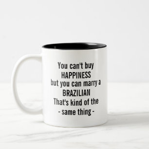 Tasse 2 Couleurs Drôle Brésil Fierté Cadeau Brésil Présente Patroti