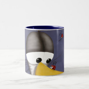 Tasse 2 Couleurs Drôle Cartoon Egret