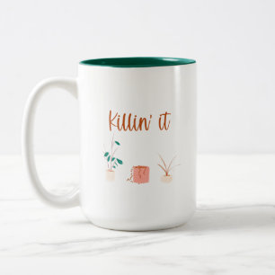 Tasse 2 Couleurs Drôle de la dame Plante
