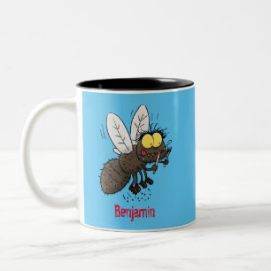 Tasse 2 Couleurs Drôle dessin animé d'insecte de la mouche à cheval