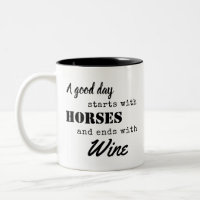 Drôle Equestre Cheval Vin Café Thé