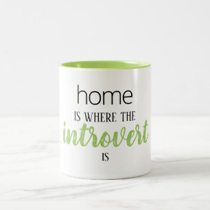 Tasse 2 Couleurs Drôle "La maison c'est là où est l'initié" Citer M