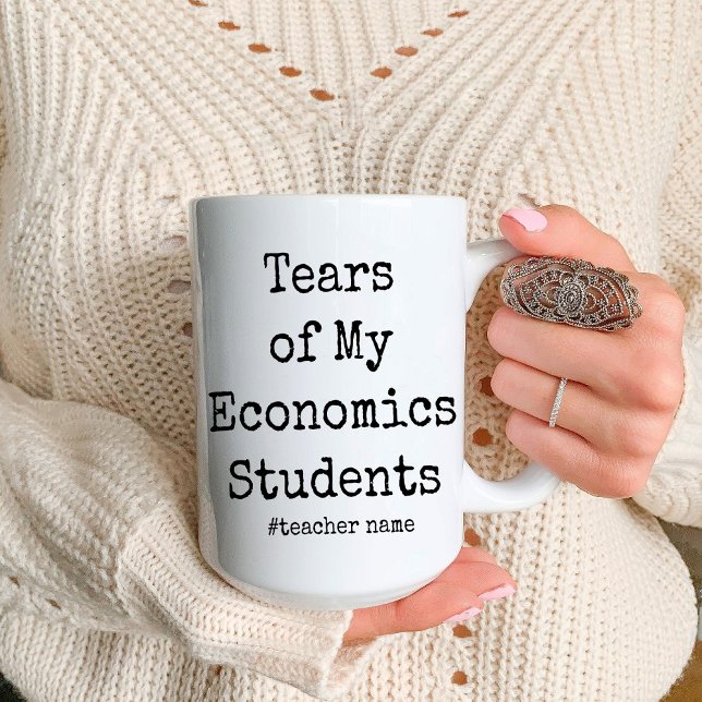 Tasse 2 Couleurs Drôle Larmes de mes étudiants | Professeur d'écono (Funny Tears of My Students | Economics teacher Coffee Mug)