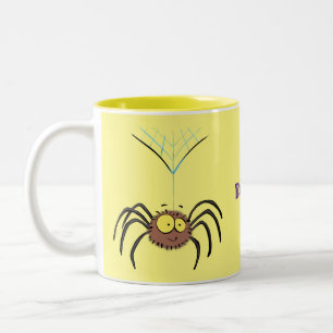 Tasse 2 Couleurs Drôle mignon dessin animé d'araignée moelleuse