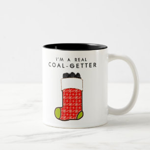 Tasse 2 Couleurs Drôle Naughty List Noël