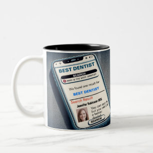 Tasse 2 Couleurs Drôle personnalisé Meilleur cadeau Dentiste