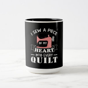 Tasse 2 Couleurs Drôle Quilters Dons