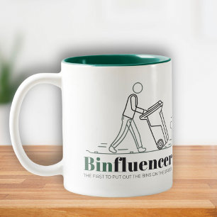 Tasse 2 Couleurs Drôle voisin cadeau Wheelie Bin personne