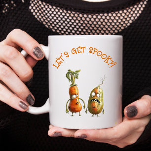 Tasse 2 Couleurs Drôle zombie légumes Halloween