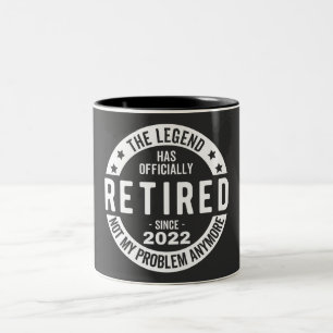 Tasse 2 Couleurs drôles retraite, retraités, pompier à la retraite,