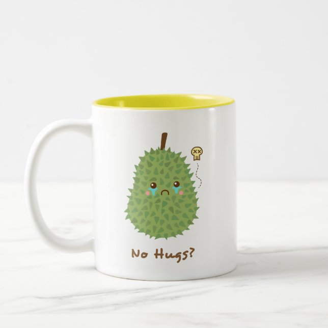 Tasse 2 Couleurs Durian triste sans des étreintes (Gauche)