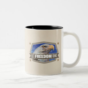 Tasse 2 Couleurs Eagle-Laissez l'anneau de liberté
