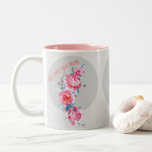 Tasse 2 Couleurs Eau rose fleurs florales