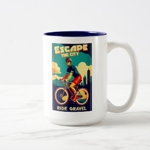 Tasse 2 Couleurs Échapper À La City Ride Gravel Vélo