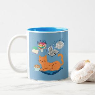 Tasse 2 Couleurs Écrivain de procrastination Chat